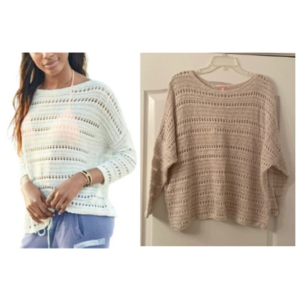 Victoria secret crochet sweater size xl